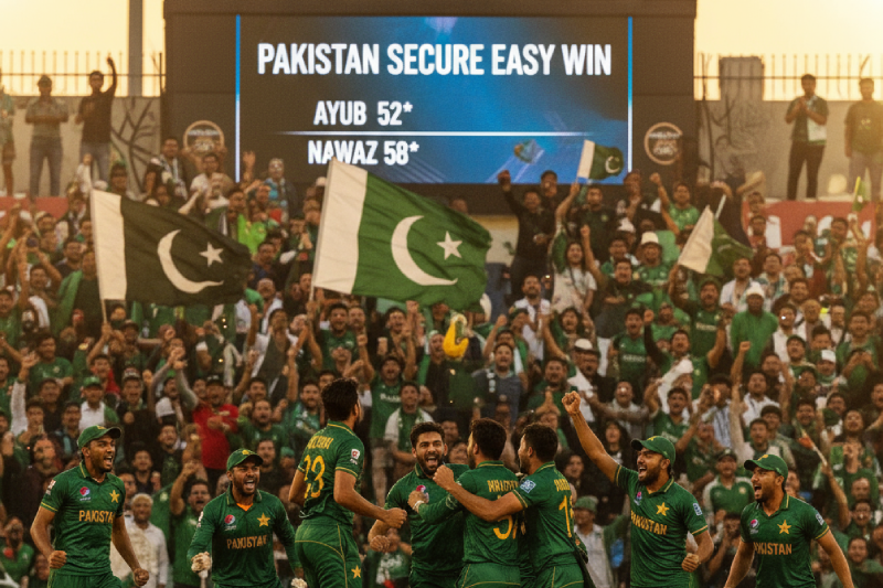 Pakistan Secure Easy Win Through Ayub, Nawaz Fifties