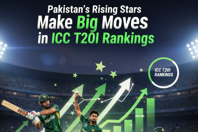 Pakistan’s Rising Stars Make Big Moves in ICC T20I Rankings